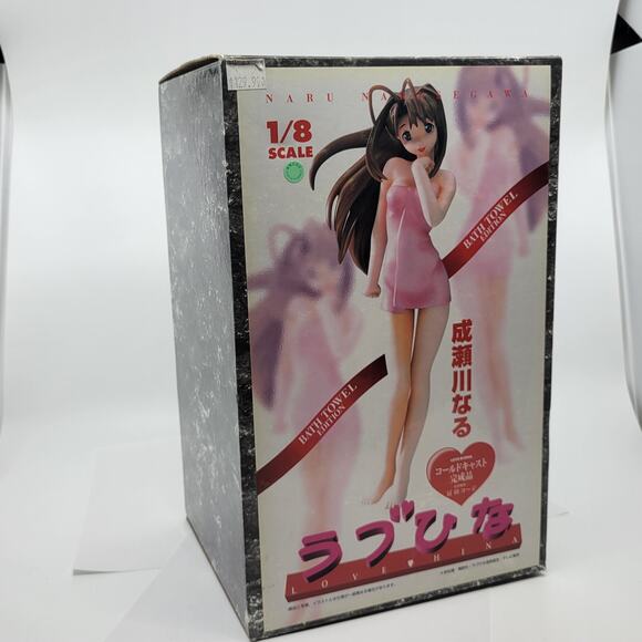 Love Hina Naru Narusegawa Pink Bath Towel Edition 18 scale Epoch statue with box - Picture 5 of 16